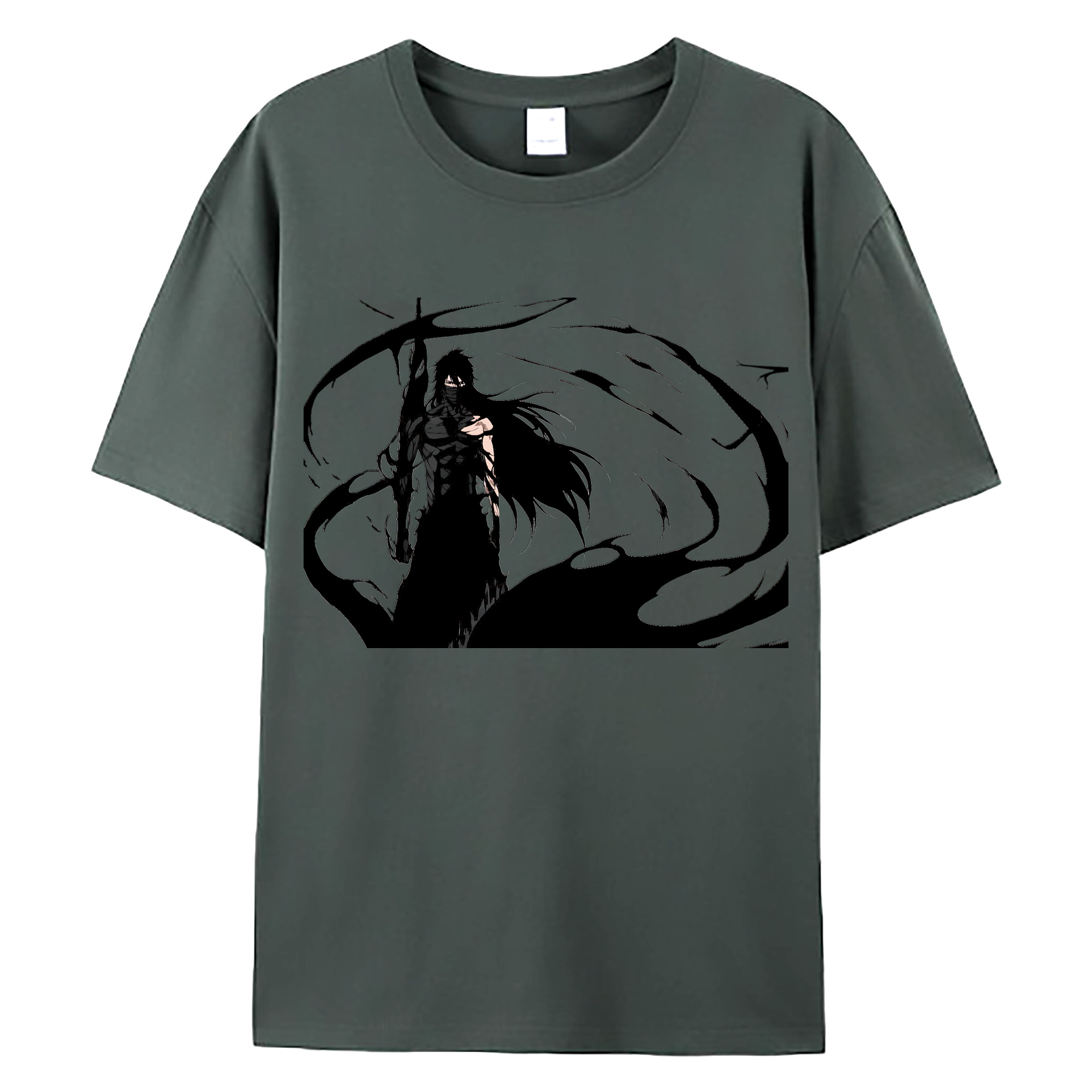 （画像用） ブリーチ 黒崎一護（くろさき いちご）BLEACH Kurosaki Ichigo 綿100％ メンズ半袖Tシャツ｜肌触りやわらか＆通気性